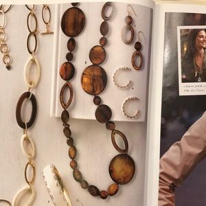 Stella & Dot Mocha Disc Necklace